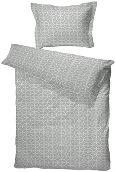 Borås Cotton - Dobbelt sengetøj - Bomuld satin - Vilhelm grå